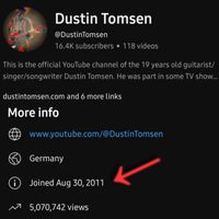 Dustin Tomsen - YouTube channel